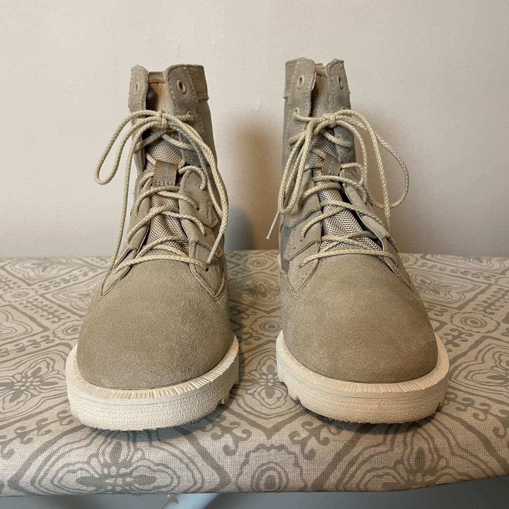 Sorel Kinetic Breakthru Caribou Womens Tan Suede Mesh Boots NL4309-271 Size 7 - Picture 3 of 10